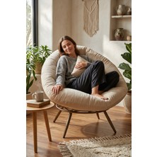 AVYNA Arvıon™ Exclusive Lounge Tekli Koltuk Berjer | Tv & Dinlenme Koltuğu | Yastıklı & Minderli - Krem