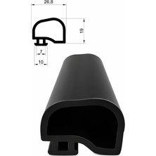 MAKPLASTİK FİTİL PROFİL A 223 Tır Dorse Kapak Fitili 10 Metre Siyah