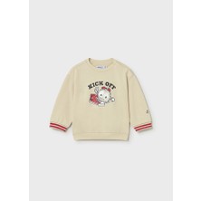 Prego Mayoral Erkek Bebek Desenli Sweatshirt Sarı 1402