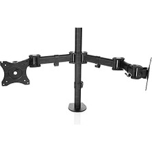 Leaf Shop Dk Ac VM26 2 x 13"-27" Monitör Destekli Masa Tipi LCD Monitör ve Tv Kolu