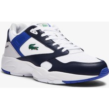 Lacoste Storm 96 Lo 0721 1 Sma Erkek Beyaz - Lacivert Spor Ayakkabı