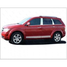 Leaf Shop Oto Aksesuar Krom Alt Bagaj Çıtası 2008 Üzeri P. Çelik Dodge Journey ile Uyumlu
