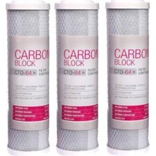 Leaf Shop 190 Su Arıtma Cihazı Filtresi 3lü Blok Karbon Filtre Seti