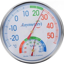 Leaf Shop Termometre Isı ve Nem Ölçer Sauna Sıcaklık Ölçme Derece Gösterge Pilsiz Mekanik Düz 1 Adet