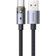 Leaf Shop CA-6890 USB To Type-C Hızlı Şarj Kablosu | Gösterge Işıklı, 6A Akım Destekli