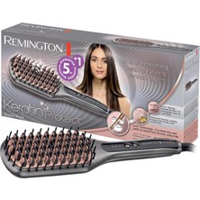 Leaf Shop Saç Düzleştirici Keratin Protect 2'si 1 Arada Düzleştirici ve Saç Fırçası, Badem Yağı ile Zenginleştirilmiş Keratin Seramik Kaplama, Dijital Ekran, 150-230°C CB7480