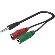 Leaf Shop 4745 3.5mm Kulaklık Mikrofon Ayırıcı Çoklayıcı Switch Splitter