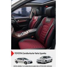 Gm Design Titanyum Serisi Lüks Keten Üniversal Oto Koltuk Kılıfı (Toyota Corolla-Auris-Yaris Uyumlu)