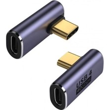 Leaf Shop L Type-C Çevirici Usb4 40 Gbps 90 Derece Dik Type-C Çevirici 1 Adet
