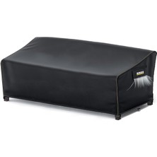 Leaf Shop Çift Kişilik Bahçe Koltuk Örtüsü, Koruma Kılıfı, Su Geçirmez Açık Hava Bahçe Mobilya Kılıfları, Dış Mekan Sandalye Kılıfı Örtü Branda, Ağır Hizmet Tipi, 230-105-80CM - Siyah