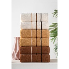DNZGÜLCAN Mira 6'lı %100 Pamuk Havlu Seti | Beden ve Banyo Havlusu | 50X90 cm