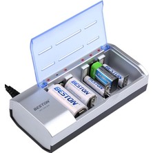 Leaf Shop Beston (AA-AAA-C-D-9V-SC) Universal Tüm Boylar Pil Şarj Cihazı BST-C821BW