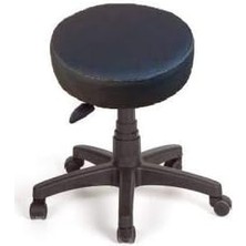 Leaf Shop Silinebilir Deri Döşeme Konforlu Ofis Büro Bilgiyayar Taburesi Tekerlekli Tabure Eczane Hastahane (Siyah)