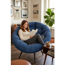 AVYNA Arvıon™ Exclusive Lounge Tekli Koltuk Berjer | Premium Tv & Dinlenme Koltuğu | Yastıklı & Minderli -  Lacivert