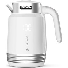 Leaf Shop Smart Akıllı Kettle Paslanmaz Çelik Çift Katmanlı Mobil Uygulama Kontrollü Dijital Dokunmatik Otomatik Kapanma Hızlı Kaynatma Kolay Temizlik Kaçak Akım Korumalı Su Isıtıcı 1.7 Lt (Beyaz) X7102
