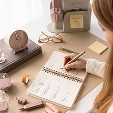 Leaf Shop A5 Spiralli Keten Süresiz Planlayıcı Ajanda Şeker Pembe