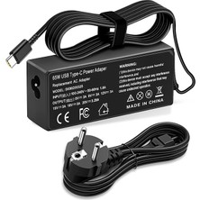 Leaf Shop Thinkpad X1 Için 65W USB C Güç Kaynağı Şarj Cihazı Karbon T14 T480 T480S T490 T490S T580 T590 X380 X390 L380 L390 Yoga C740 720 730 720-13 720-13IKB 730-13 910 910-13IKB, Tip C Dizüstü Şarj Cihazı