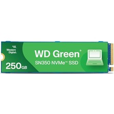 Leaf Shop Digital 250GB Wd Yeşil SN350 Nvme Dahili SSD Katı Hal Sürücüsü - Gen3 Pcıe, M.2 2280, 2.400 Mb/s'ye Kadar - WDS250G2G0C