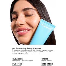 Leaf Shop Co. Ph Dengeli Krem Yüz Makyaj Temizleyici, Çift Aşamalı, Yeşil Çay Özü Aloe Vera, Tüm Cilt Tipleri