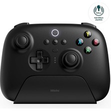Leaf Shop Ultimate Hall Effect 2.4g Controller ve Şarj Dock - Siyah Windows, Android Pc Ipad Uyumlu
