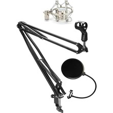 Leaf Shop NB40 Mikrofon Standı + Pop Filter + Shock Mount (50X50 Büyük Boy)