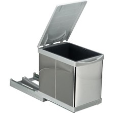 Leaf Shop Toty 21700 Raylı Dolap Içi Çöp Kovası 16 Litre