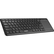 Leaf Shop EKW-155 Siyah Toucpad Mouse Us Layout + Kablosuz Klavye