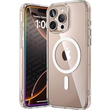 Leaf Shop iPhone 16 Pro Max Için Origin Serisi Premium Kalite Magsafe ile Uyumlu Kılıf Crystal Clear Super Şeffaf Materyal ve Inceltilmiş 3D Gerçek Manyetik Çember (16 Pro Max)