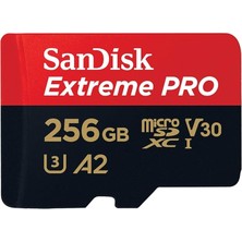 Leaf Shop 256 GB Extreme Pro Microsdxc Kartı + Sd Adaptörü + Rescuepro Deluxe, 200 Mb/sn'ye Kadar, A2 App Performance, Uhs-I, Class 10, U3, V30