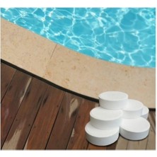 Leaf Shop Tablet Klor 1 kg (5 Adet 200 Gr) Yosun Önleyici Havuz Temizleyici Havuz Tablet Kloru