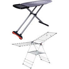 Leaf Shop MM126 Belinda Ütü Masası MM037 Gold Alüminyum Çamaşır Kurutmalık Set