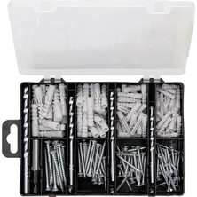 Leaf Shop Professional Accessories Diy 173 Parça Aksesuar & Sabitleme Seti, Matkap Ucu, Vidalama Ucu, Vida, Dübel, Üniversal Tutucu, Yeşil