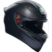 Leaf Shop K1 S Motosiklet Kaskı Mono Kapalı Kask Matt Black L