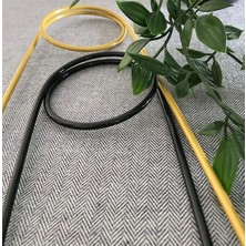 Leaf Shop Adet Bitki Destek Çubuğu – Altın Rengi ve Siyah Metal Kancalıiğne Model, 65 Cm, Sarmaşık ve Büyük Yapraklı Bitkiler Için