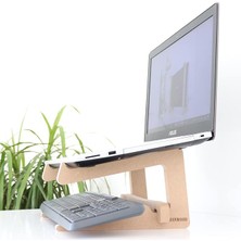Leaf Shop Ahşap Laptop Standı - 13" - 14" Boyutlarındaki Laptoplar ile Uyumlu - Laptop Yükseltici