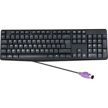 Leaf Shop Girişli Klavye Yuvarlak Girişli Ps2 Klavye 1.2 Metre Kablo Uzunluğu