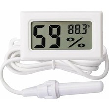 Leaf Shop Nem Sıcaklık Isı Ölçer Problu Dijital Termometre Higrometre Akvaryum Kuluçka Iç Dış Mekan