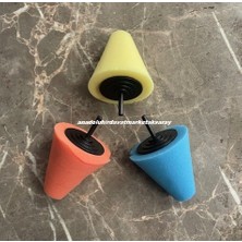 Rodex Rdx Pasta Cila Süngeri Konik Üçgen Sünger Jant ve Oto Parlatma Süngeri 3lü