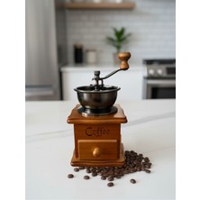 Airobazar Espresso ve Filtre Kahve Öğütücü, Ahşap Baharat Öğütücü, Kahve Çekirdeği Için Retro El Değirmeni