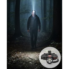 Kyops LED Sensörlü Şarjlı Kafa Feneri LCD Ekranlı 30W Güçlü Işık - Lisinya