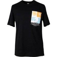 Trender 26YDT1000025 Siyah Erkek T-Shirt Surfıng O Yaka