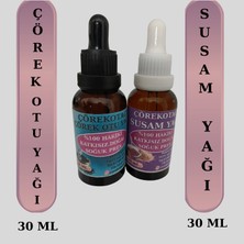 Çörekotacı %100 Katkısız Soğuk Sıkım Çörek Otu Yağı 30 ml + Susam Yağı 30 ml Damlalıklı Ikili Set
