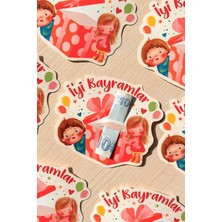 Msticker Bayram Tebrik Kartı 12 Adet Ramazan Bayramı Hediye Kartı Tebrik Kartı Kurban Bayramı Harçlık Kartı