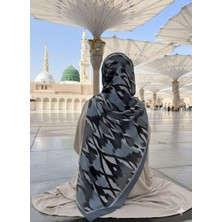 Qalortex Scarf Zebra Desen Şal-Turkuaz