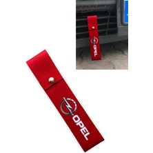 Tusba Market Opel Uyumlu Logolu Kırmızı Renk Yüksek Kalite Tampon Dili & Çeki Ipi