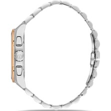 Welar WEL2514M-7 Erkek Kol Saati Kronograf, Takvimli, Safir Cam, Rose & Gümüş, 5 Atm Su Geçirmez