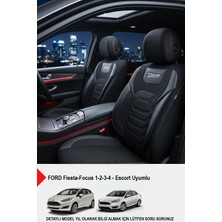 Gm Design Titanyum Serisi Lüks Keten Oto Koltuk Kılıfı -(Ford Focus-Fiesta Ile Uyumlu)