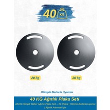DURUH SPOR 40 kg Olimpik Barlarla Uyumlu Ağırlık Plaka Seti – Ek Plaka | Ağırlık Artırmak Isteyenler Için