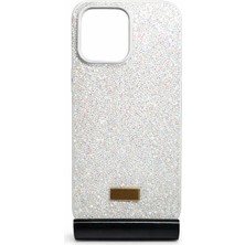 Yapax Iphone 15 Pro Max Taşlı ışıltılı Apple ile Uyumlu Lansman Içi Kadife Yüksek Kalite Kılıf