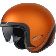 Axxis Motosiklet Kaskı Retro Güneş Vizörlü Hornet S Sv Neo C4 Mat Turuncu Motorcu Kask